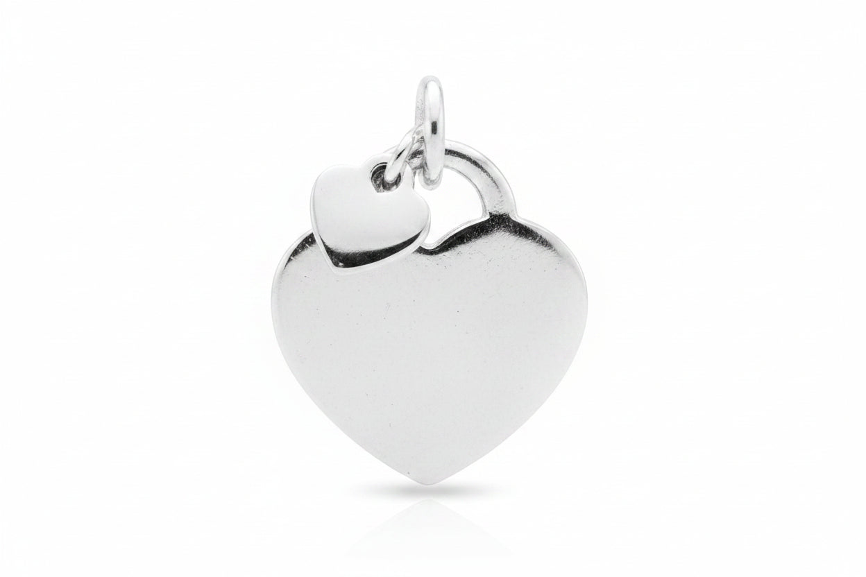 Sterling Silver Plain Heart Pendant PP010500069, features a beautiful design of a sterling silver heart pendant.