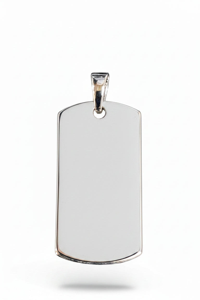 Sterling Silver Dog-Tag PP100103