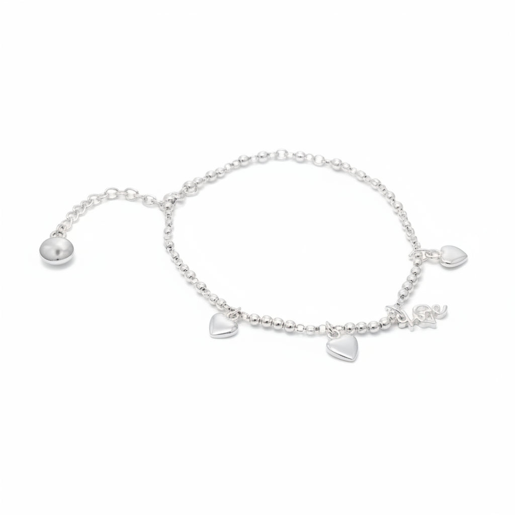 Sterling Silver Anklet AN011020021 showcasing elegant design with charms, perfect for adding a touch of shine.