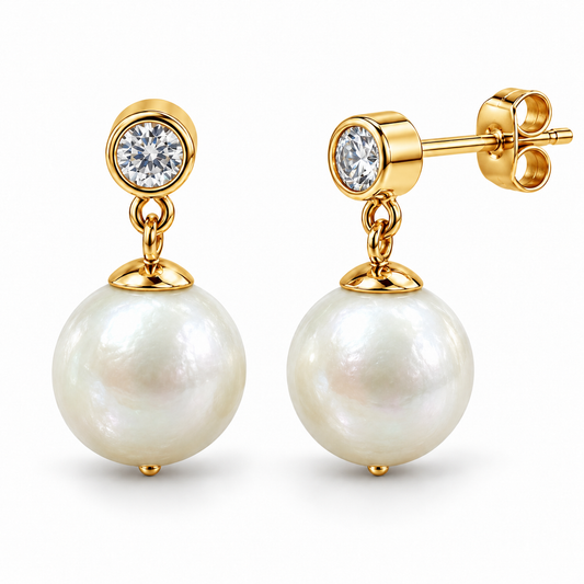 Sterling Silver Pearl Drop Earring ECZ2607174