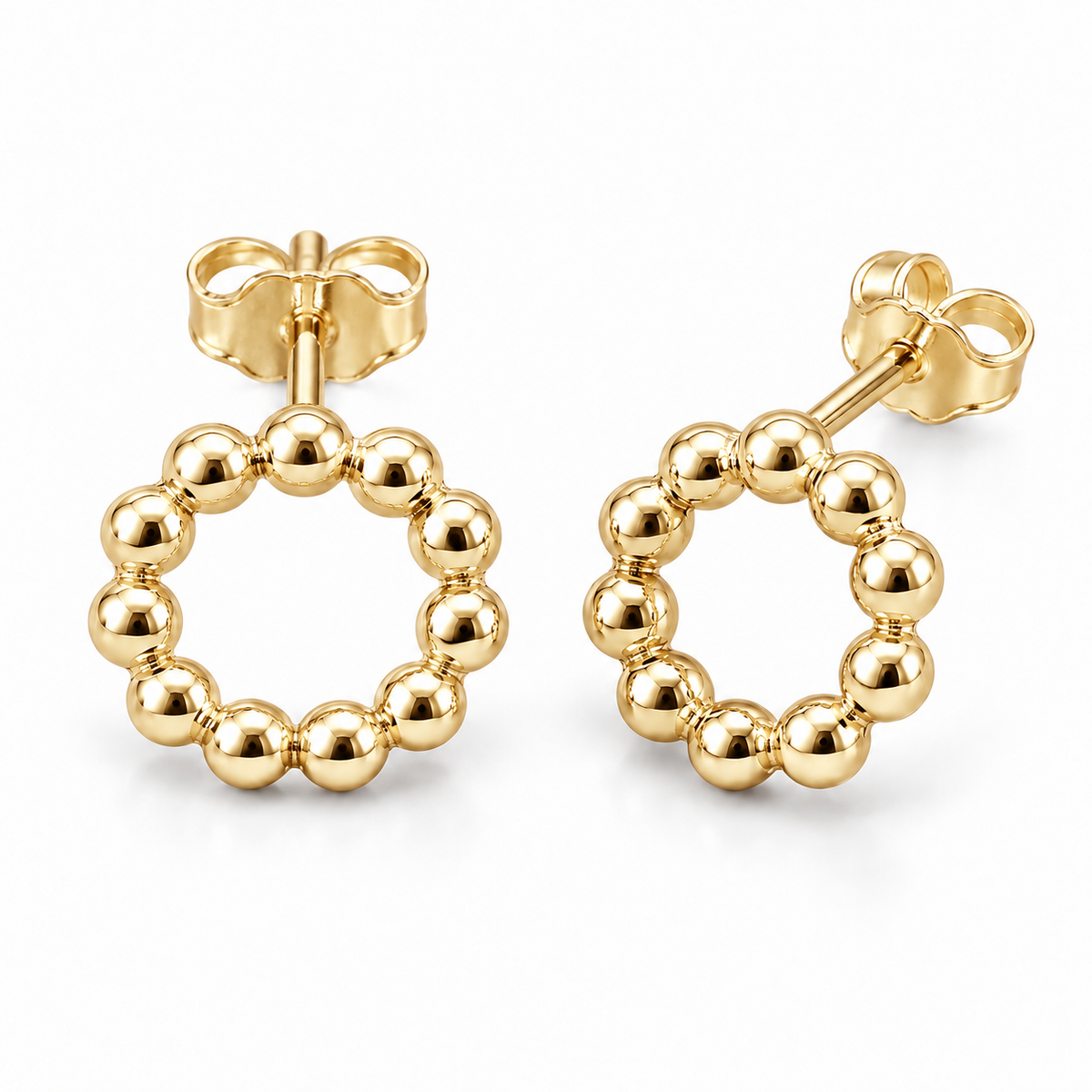 Sterling Silver Beaded Stud Earring ECZ184556