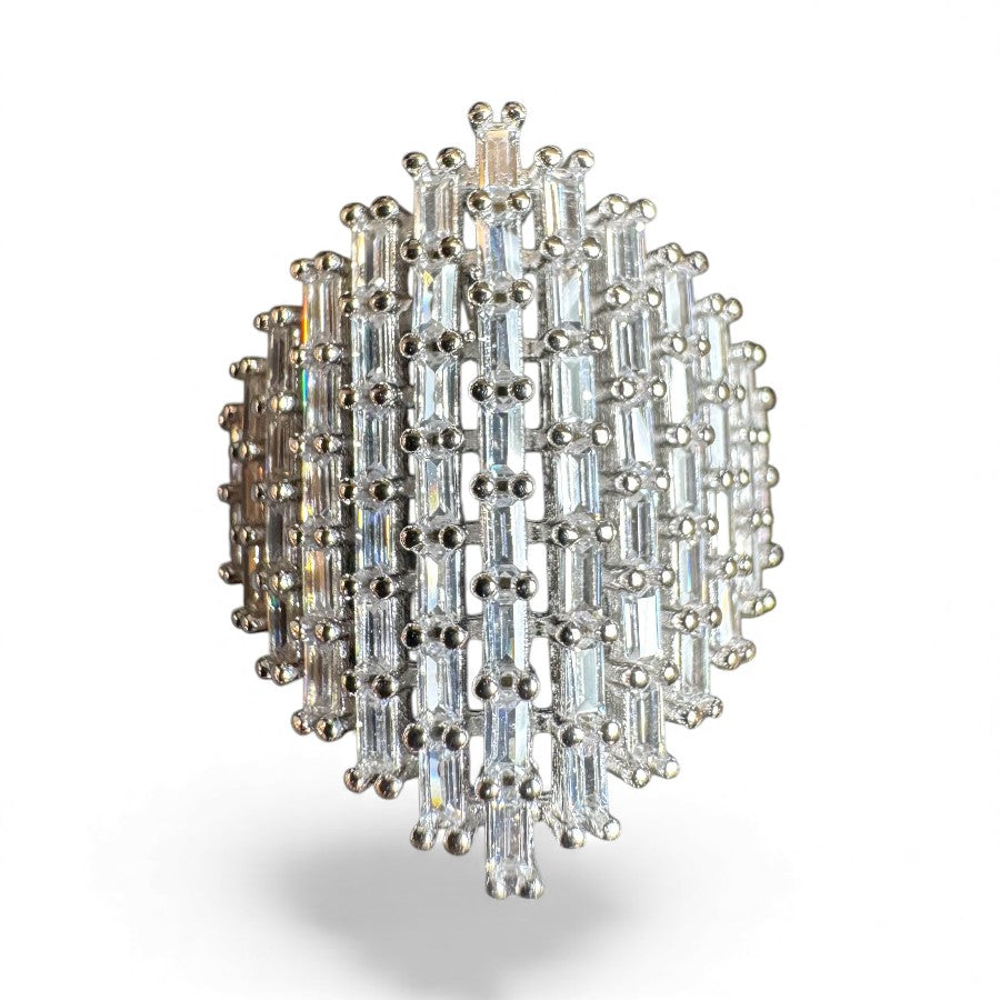 Sterling Silver Ring CZ Stone RCZ10022