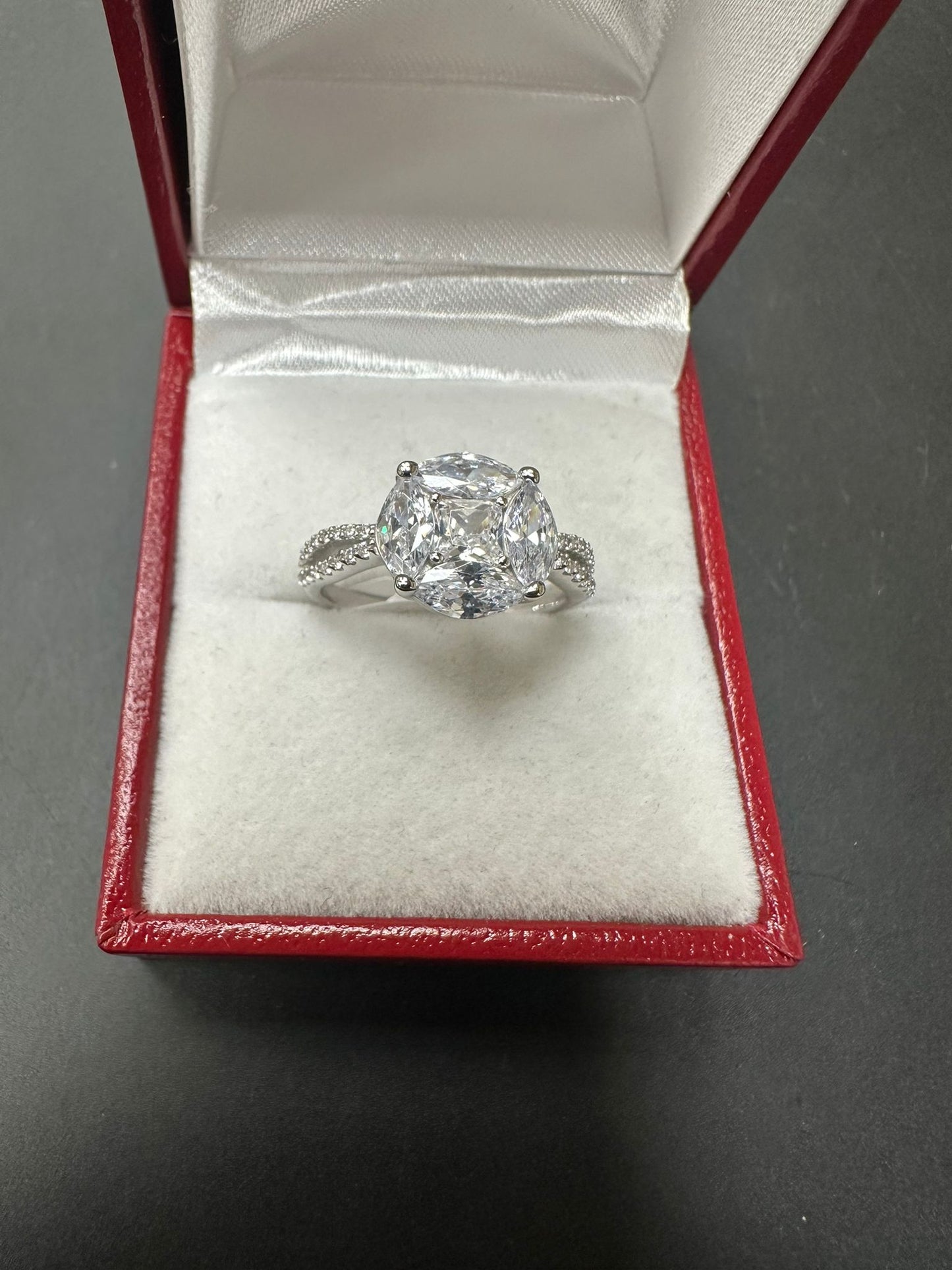 Sterling Silver Ring CZ Stone RCZ10043