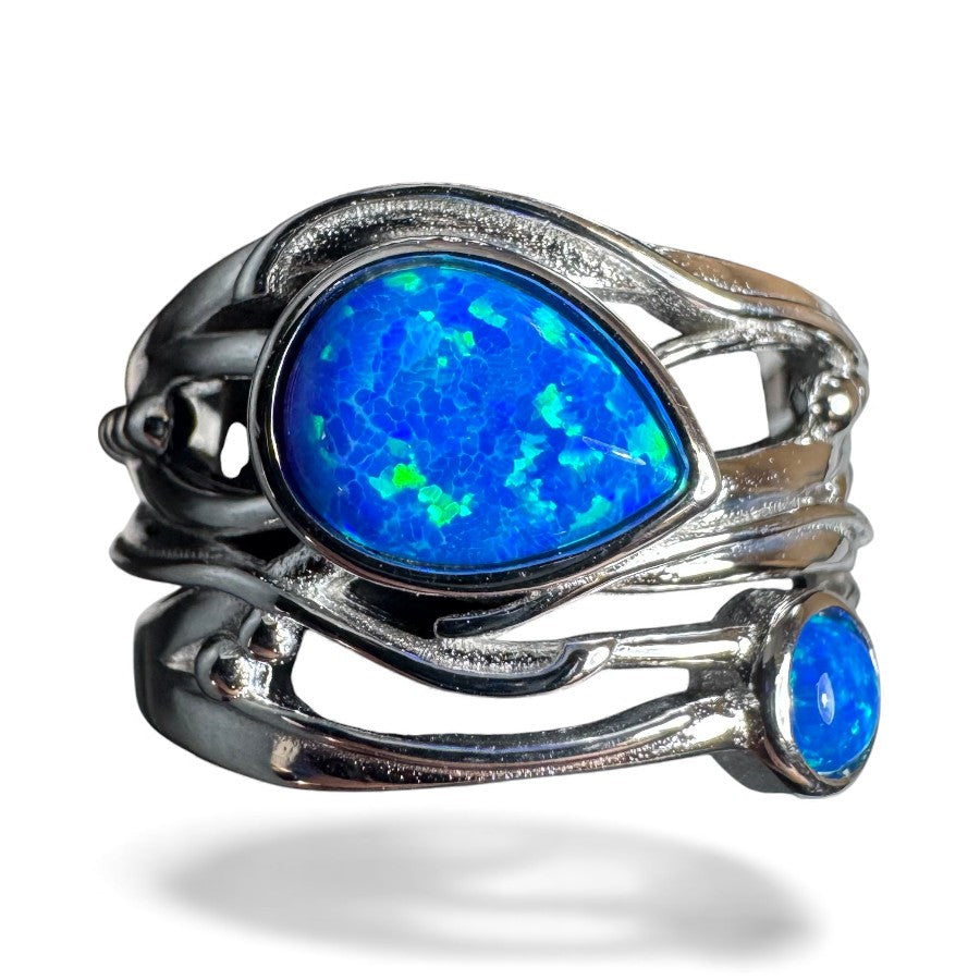 Sterling Silver Ring Opal Stone RCZ164B