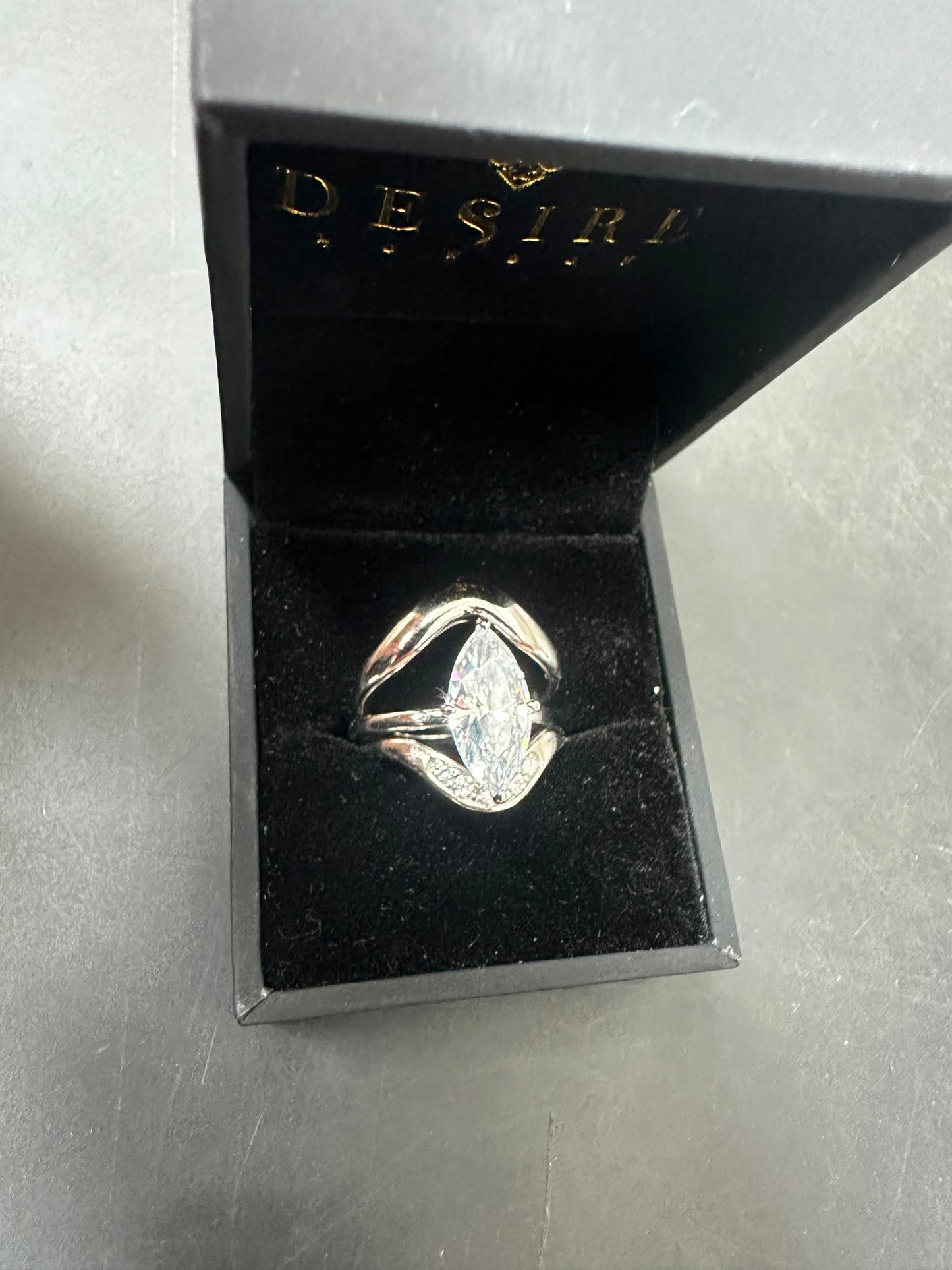 Sterling Silver Triple Ring Cz Stone RCZ2531