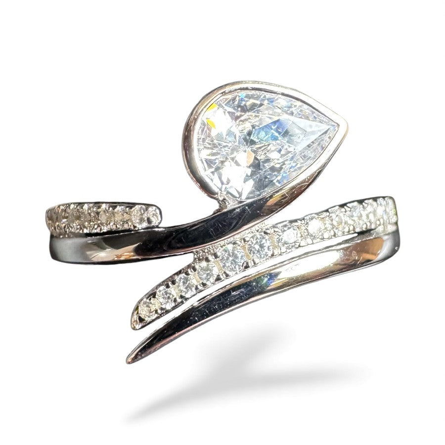 Sterling Silver Ring CZ Stone RCZ6105