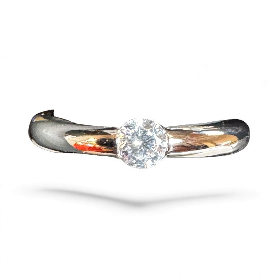 Sterling Silver Ring CZ Stone RCZ8127