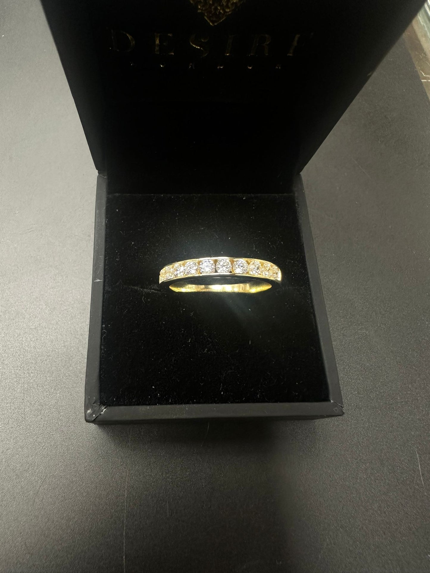 Sterling Silver Ring Gold Plated CZ Stone RCZ9982