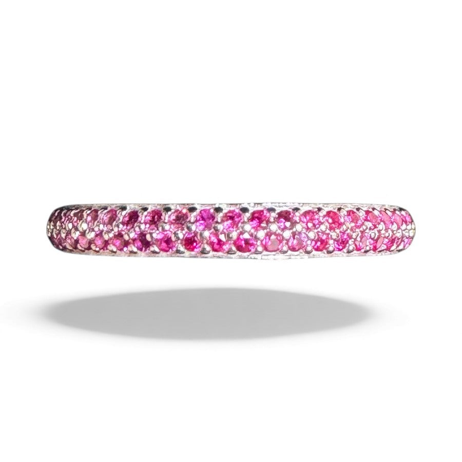 Sterling Silver Ring Round CZ Color Stone RCZCLR