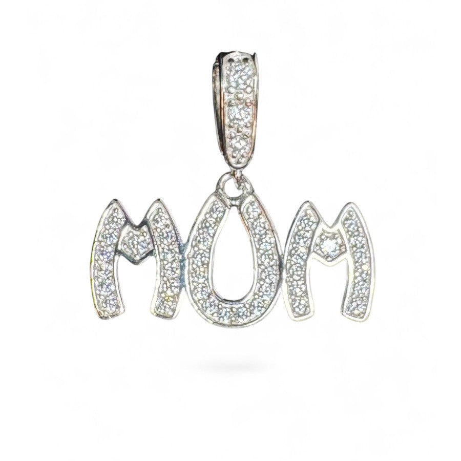 Sterling Silver Mum Pendant CZ Stone SP0507001