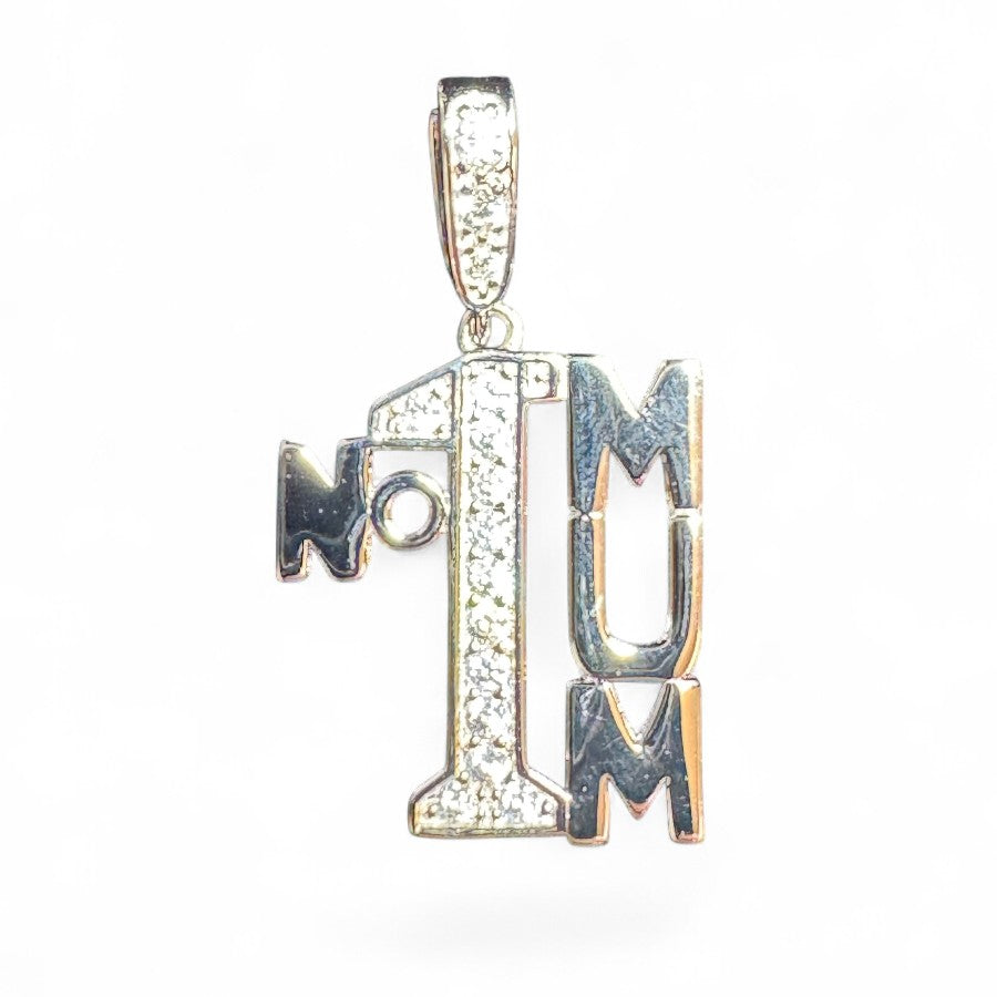 Sterling Silver Mum Pendant CZ Stone SP0507301