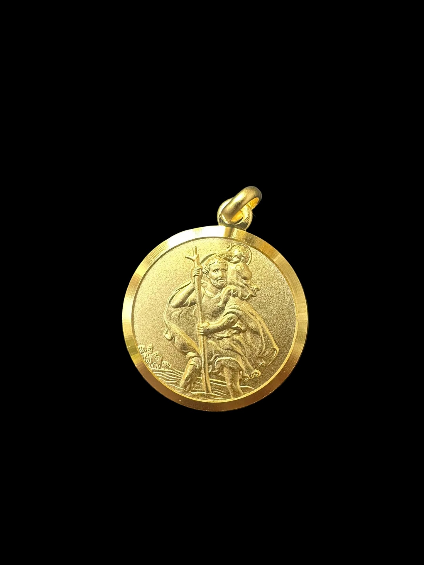 Sterling Silver Pendant St Christopher 17 mm ST100S