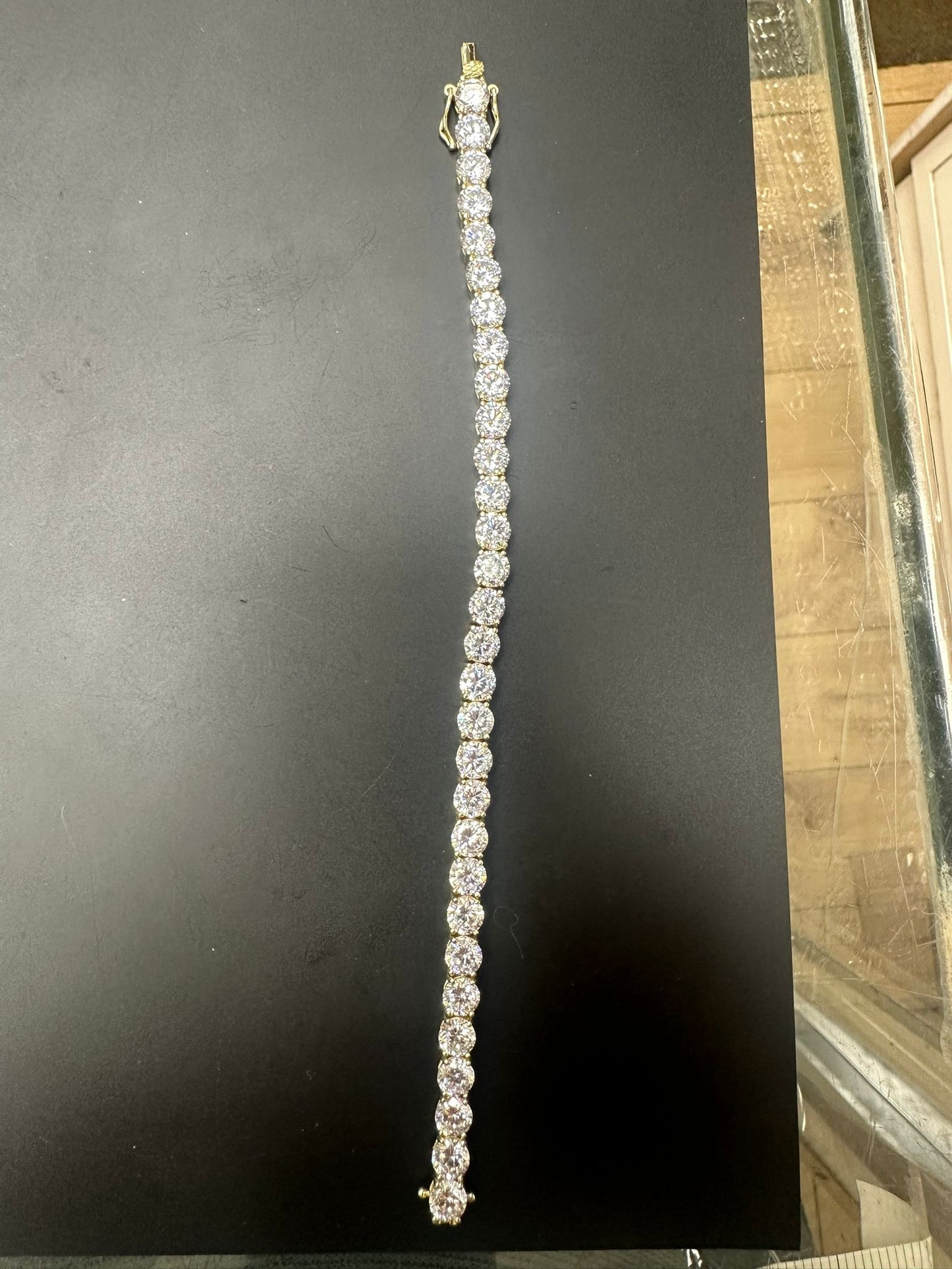 Sterling Silver Tennis Bracelet Round Claw Set BRCZ106