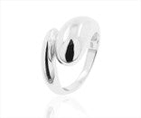 Sterling Silver Plain Puffed Teardrop Ring TQ010010367, 3 x 6 x 12 mm, stylish sterling silver teardrop ring.