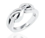 Sterling Silver Plain Infinity Knot Ring TQ091140281, 9 MM, plain sterling silver infinity knot ring design.