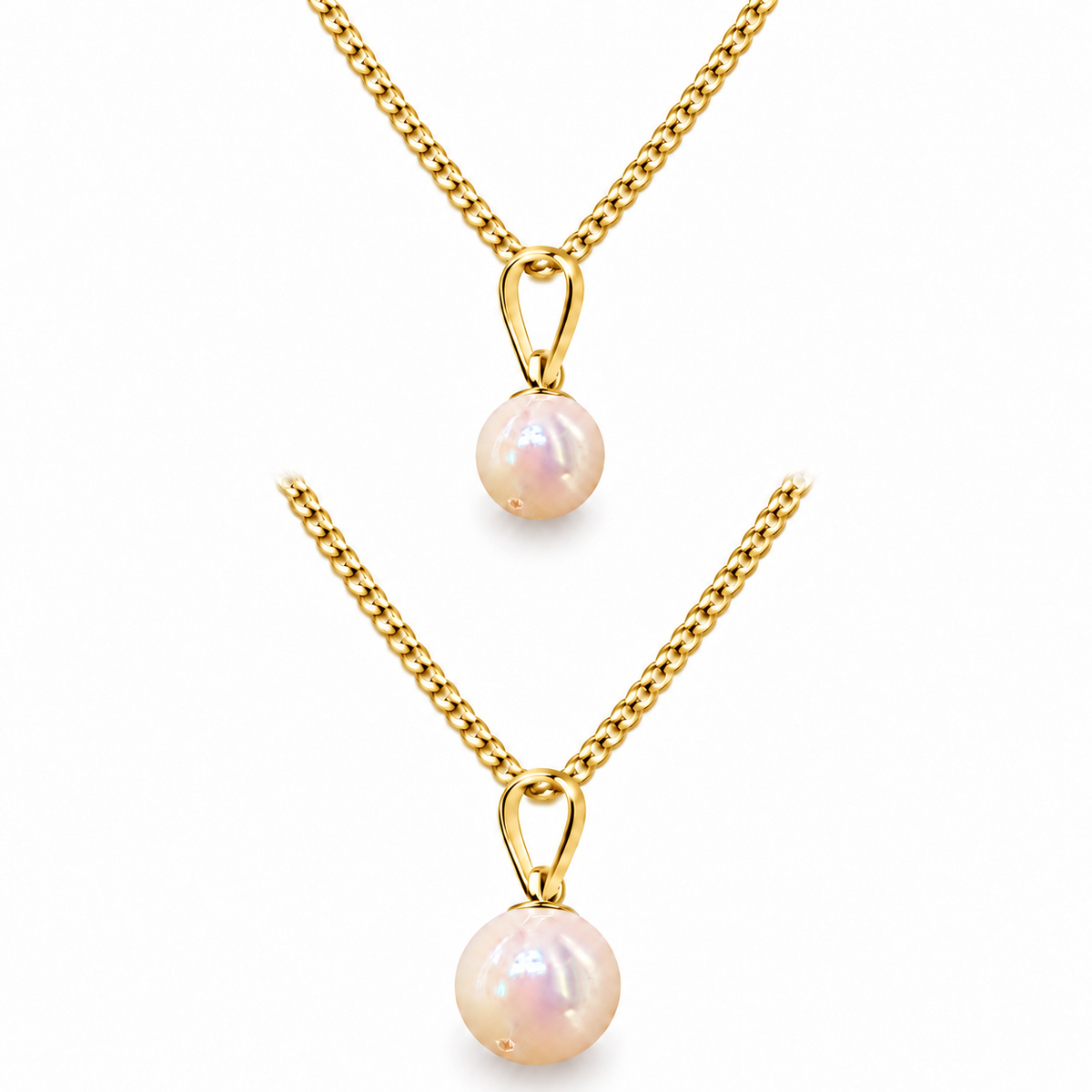 Sterling Silver 18" Pearl Necklace Set NCZST2607161