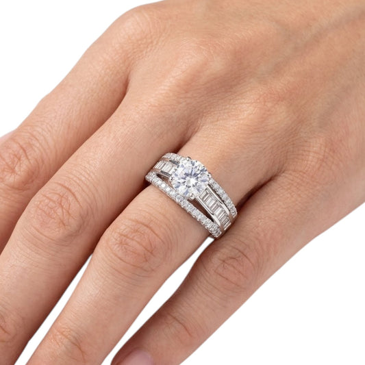 Sterling Silver Ring CZ Stone RCZ8146
