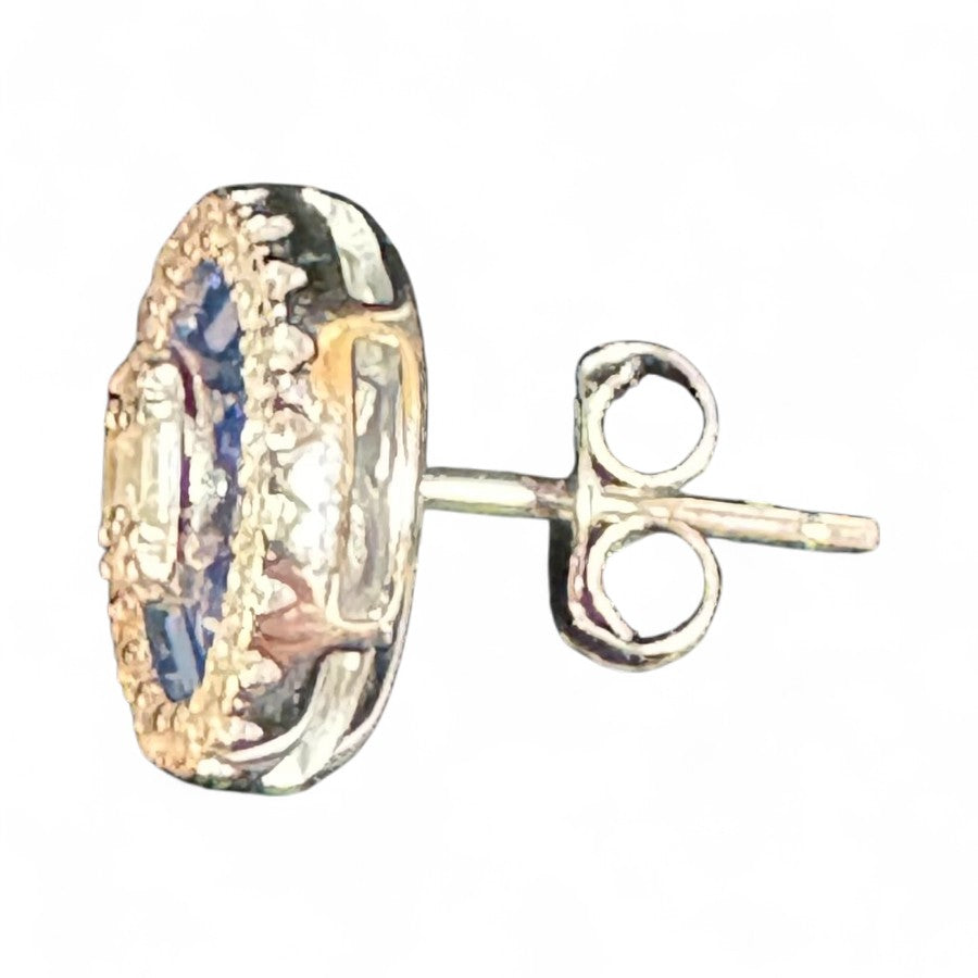 Sterling Silver Stud Earring CZ Stone ECZ10092