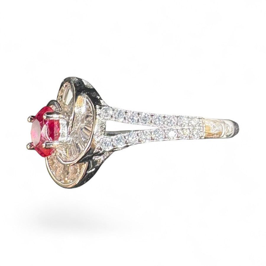 Sterling Silver Ring CZ Stone RCZ10077