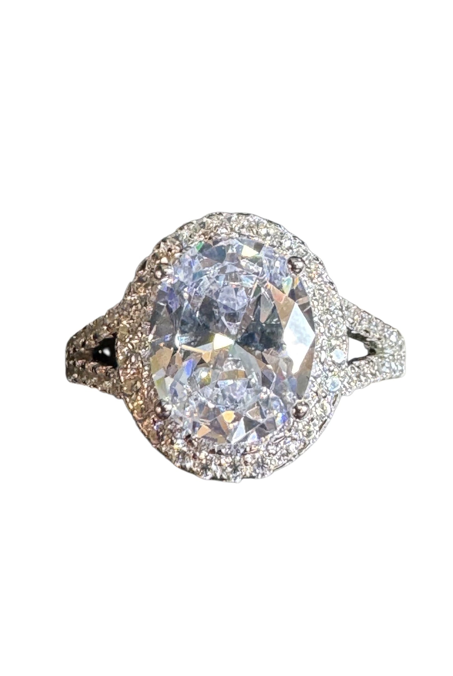 Sterling Silver Ring Round CZ Stone RCZ8141