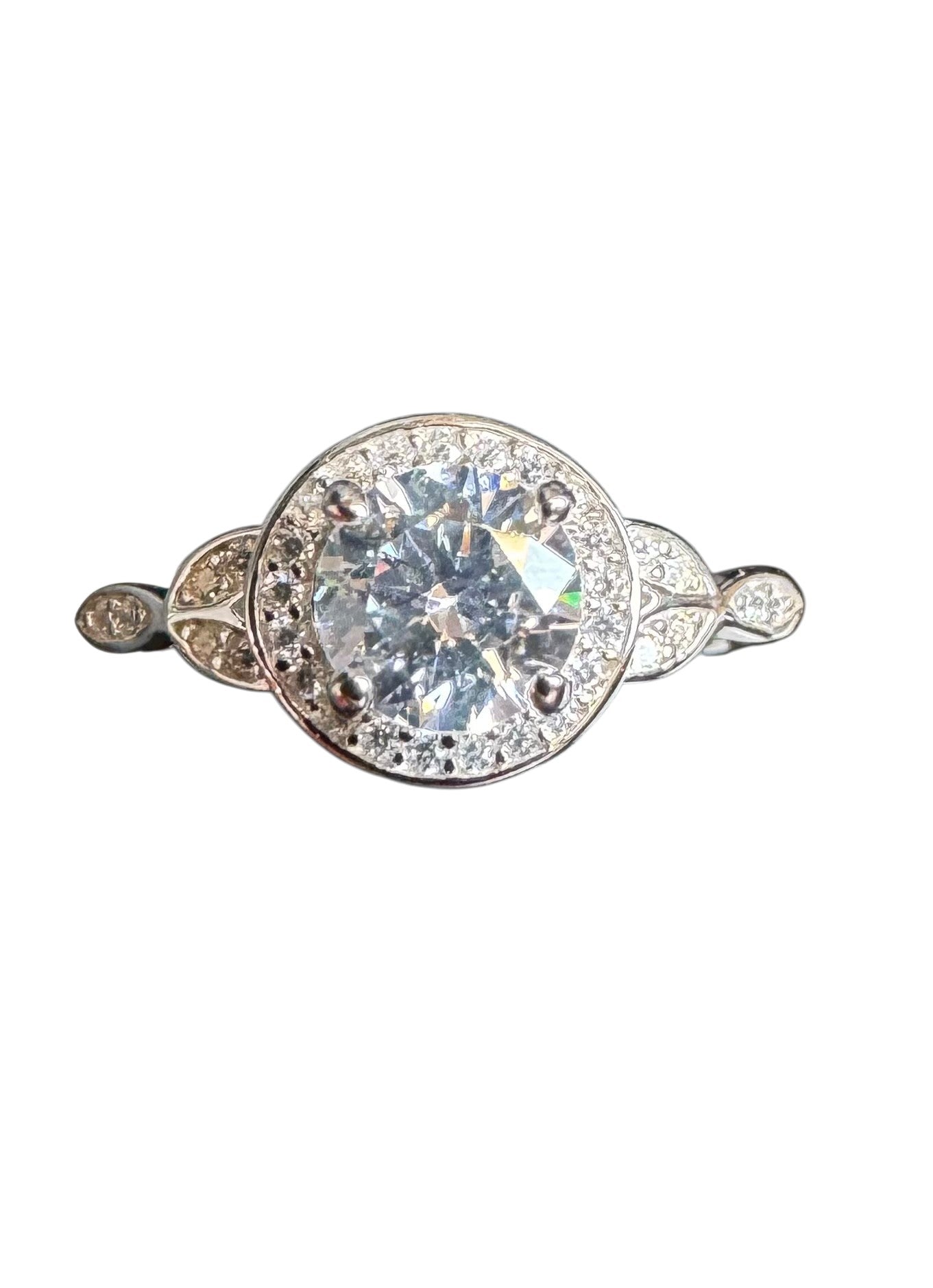 Sterling Silver Ring Round CZ Stone RCZ8155