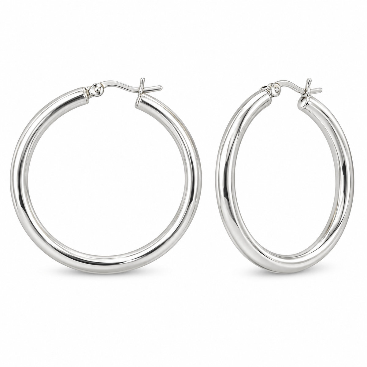 Wholesale dangle hoop earrings featuring elegant and sleek silver design.