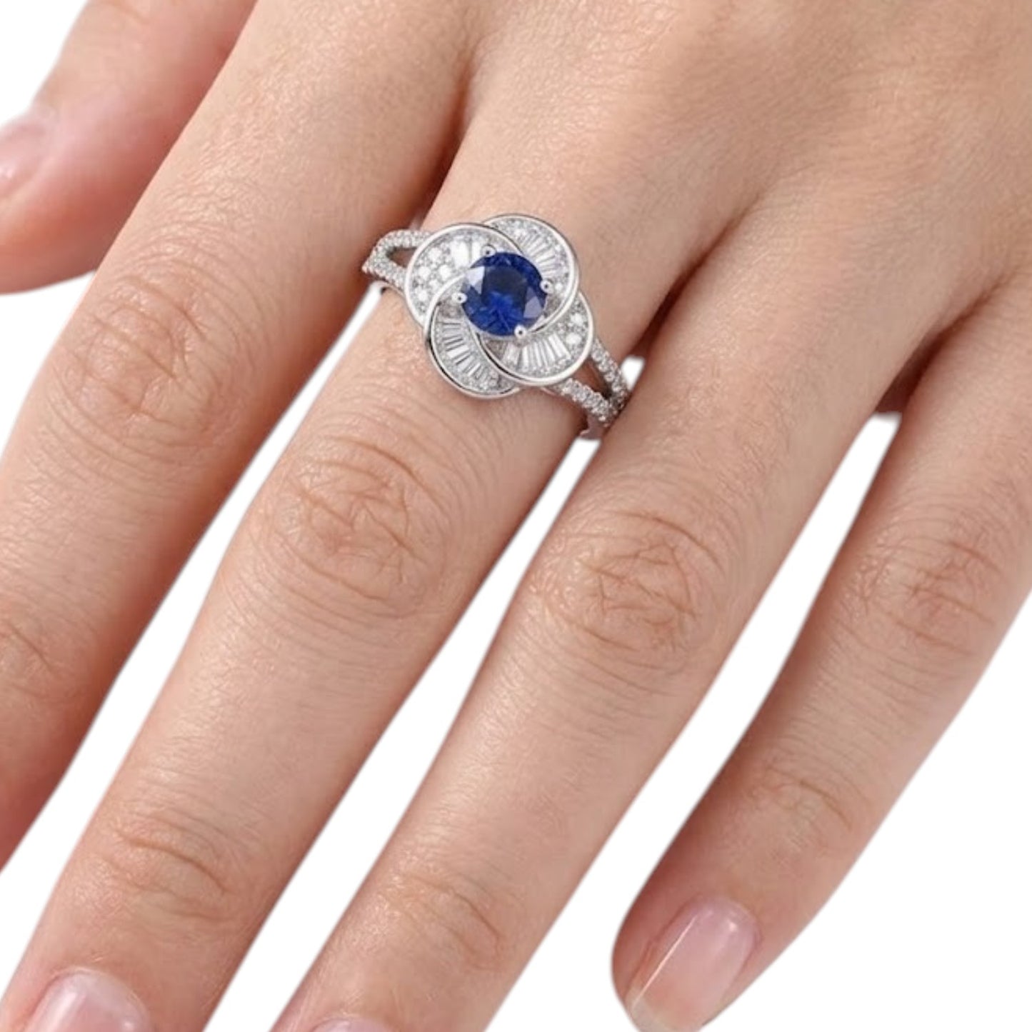 Sterling Silver Ring CZ Stone RCZ10077