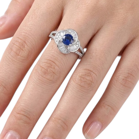 Sterling Silver Ring CZ Stone RCZ10077