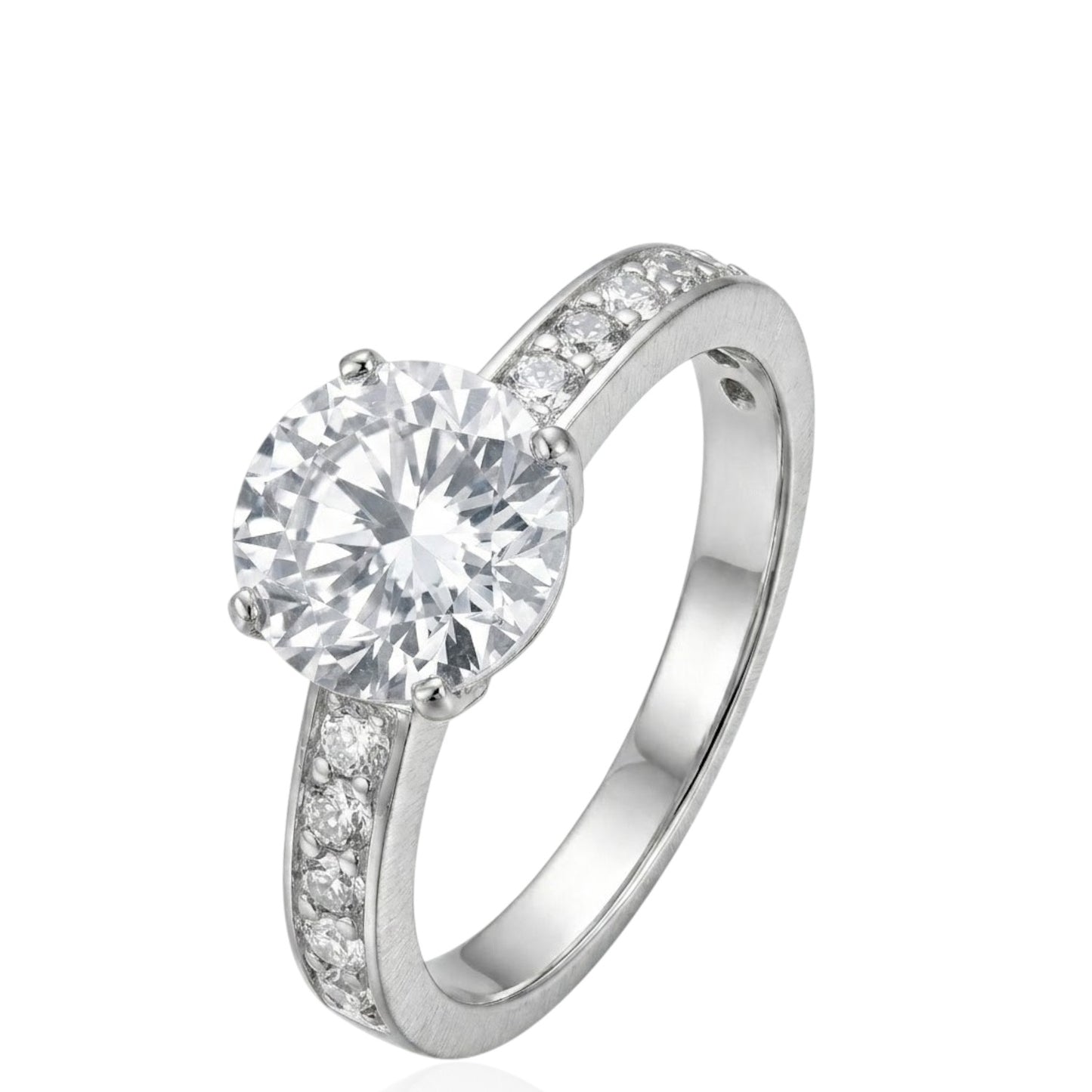 Sterling Silver Ring CZ Stone RCZ8125