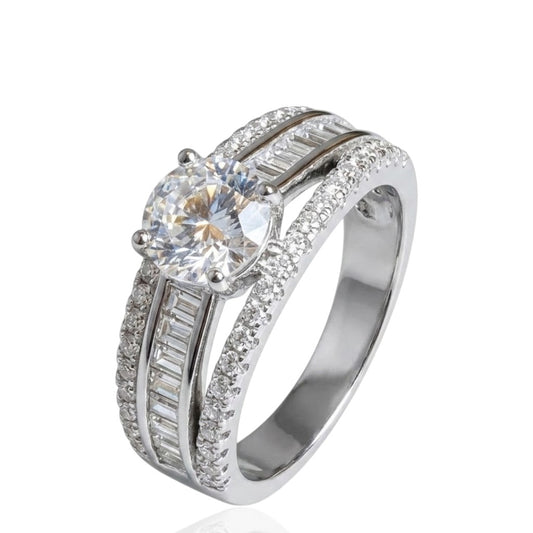 Sterling Silver Ring CZ Stone RCZ8146