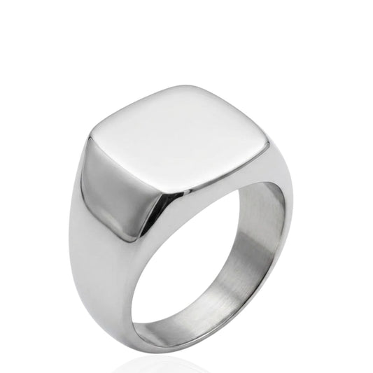 Sterling Silver Square Signet Ring SGN06