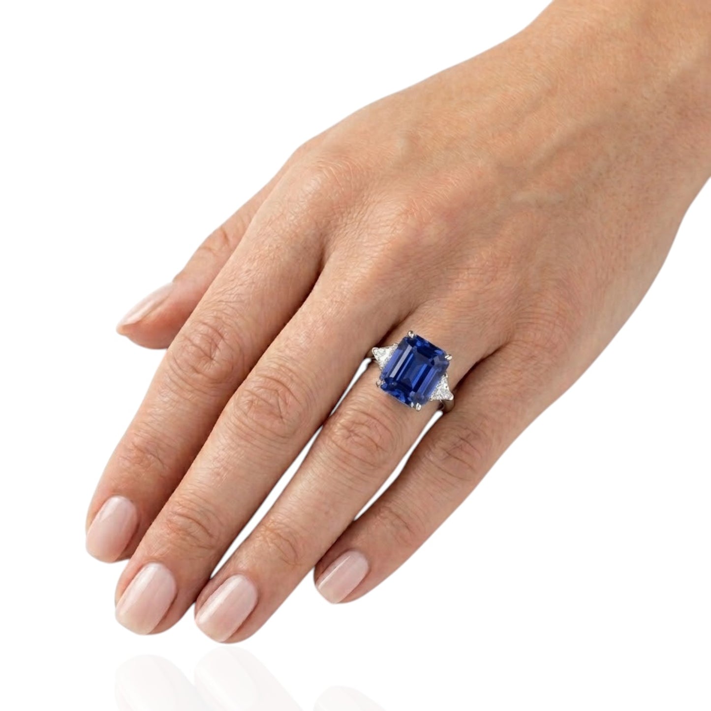 Sterling Silver Ring CZ 14x12 MM Stone RCZ2100