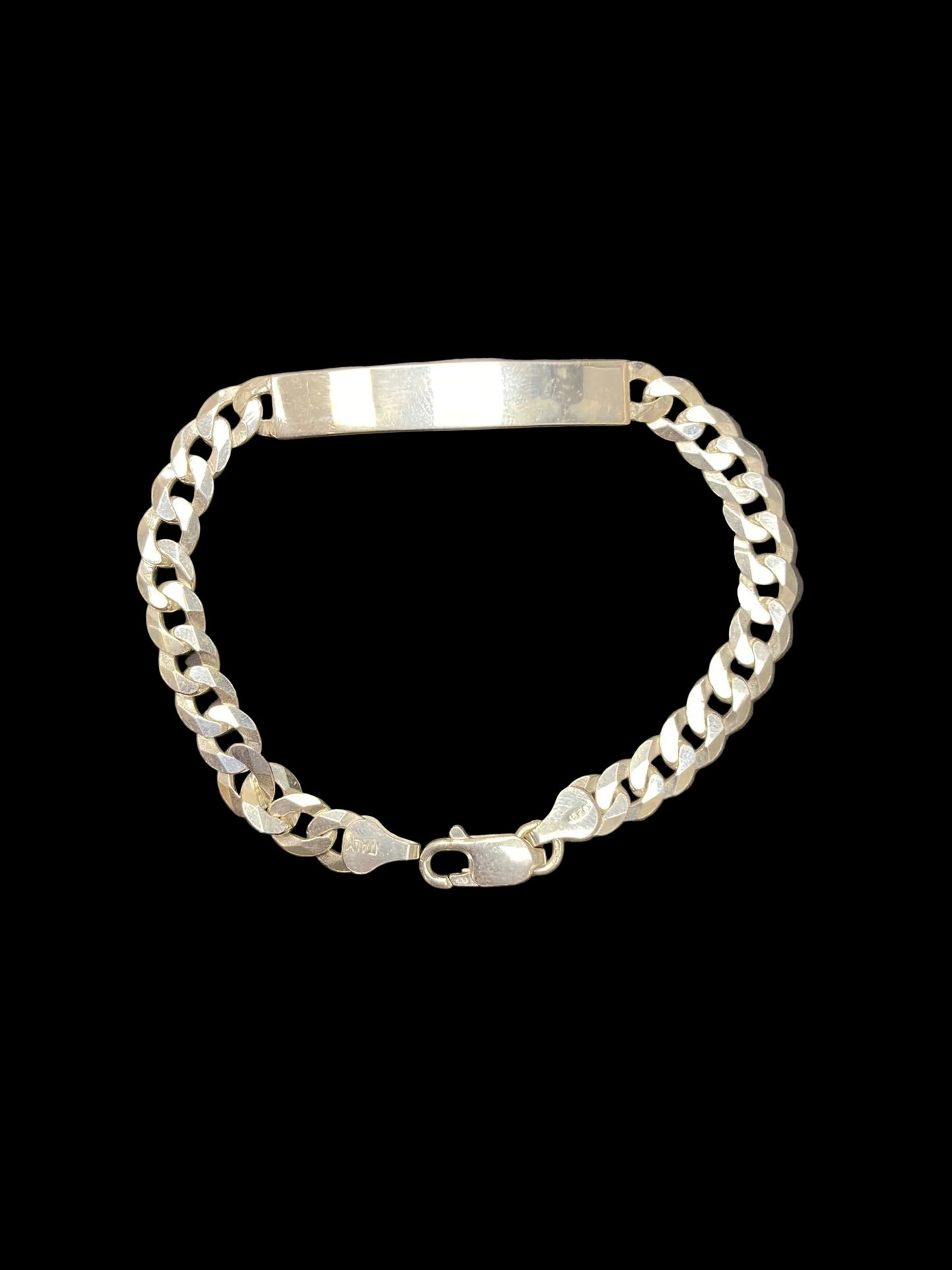 Sterling Silver 7.5" ID Bracelet 7x39 mm ID001