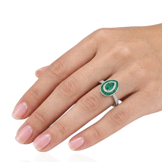 Sterling Silver Ring CZ Stone RCZ10082