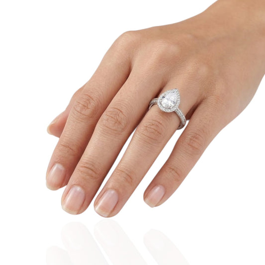 Sterling Silver Ring CZ Stone RCZ8131