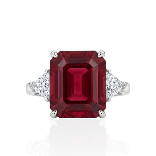 Sterling Silver Ring CZ 16x12 MM Stone RCZ2102