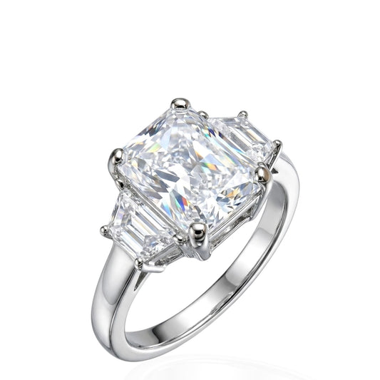Sterling Silver Radiant Ring CZ Stone RCZ2334