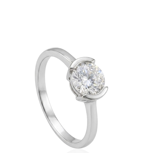 Sterling Silver Ring CZ Stone RCZD502