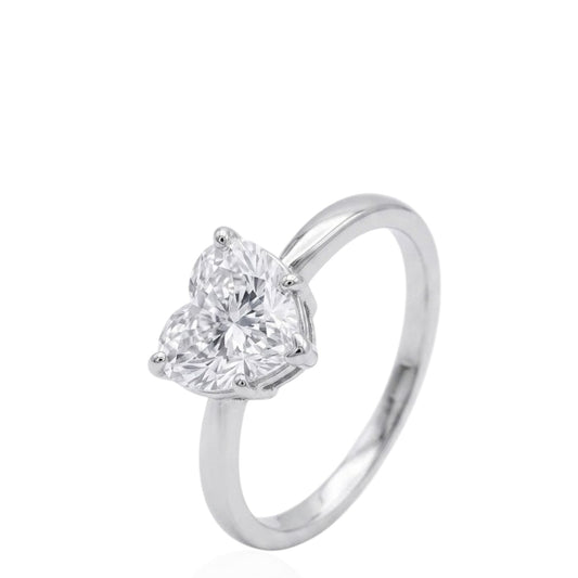 Sterling Silver Heart Ring CZ Stone RCZ6505