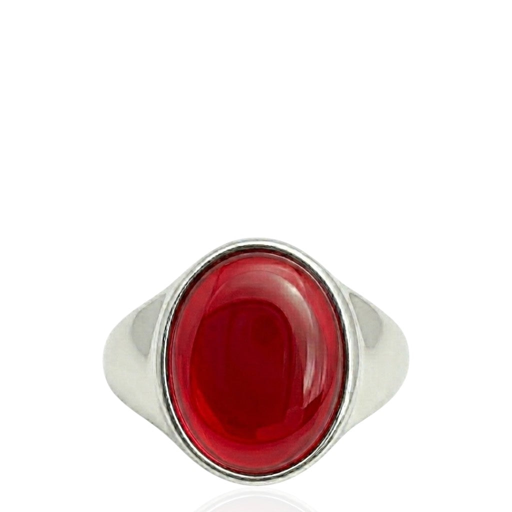 Sterling Silver Signet Ring With Stone SGN01