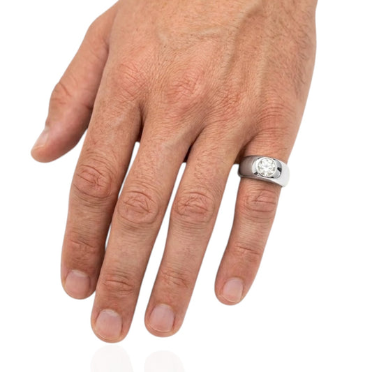 Sterling Silver Ring CZ Stone RCZ3366