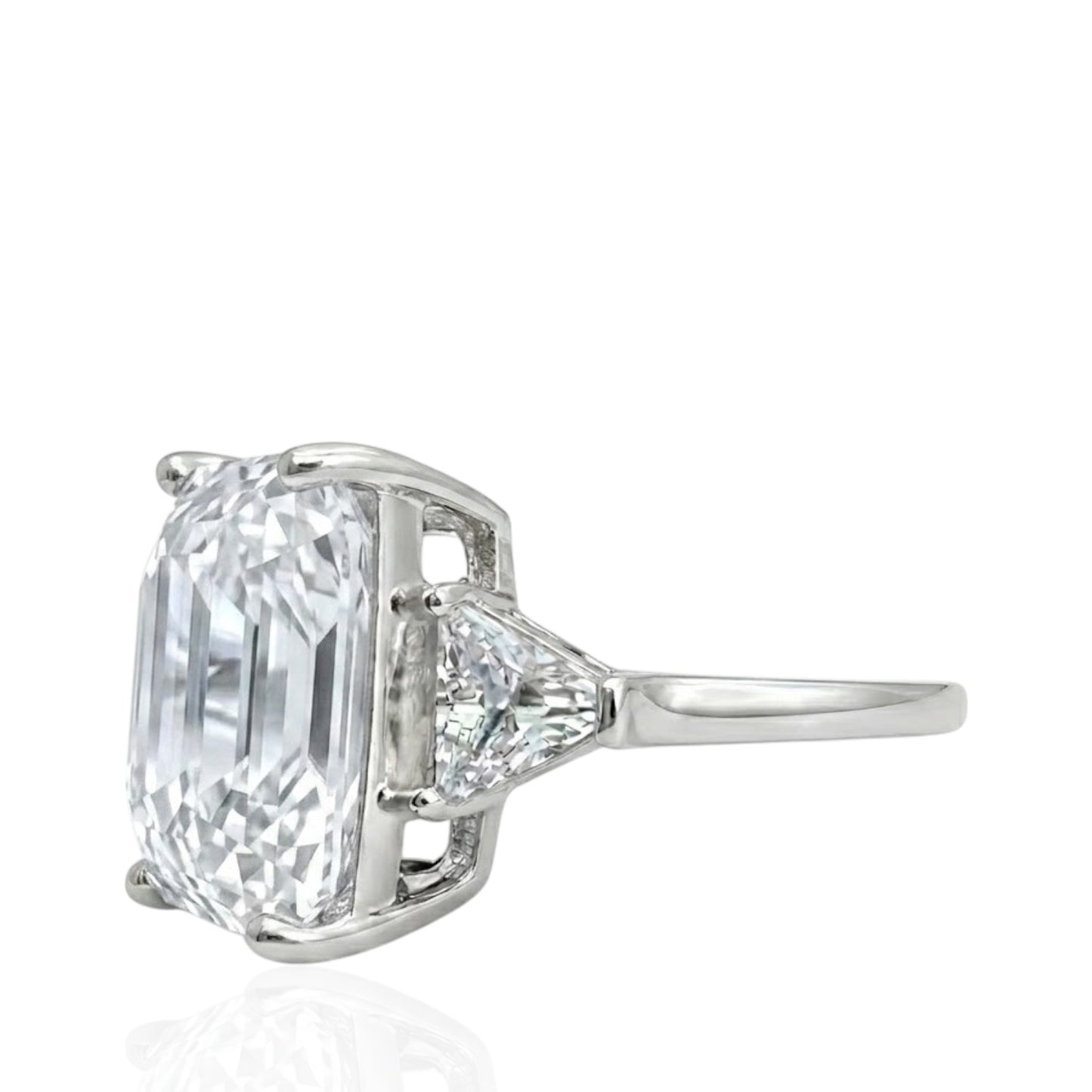 Sterling Silver Ring CZ 14x12 MM Stone RCZ2100