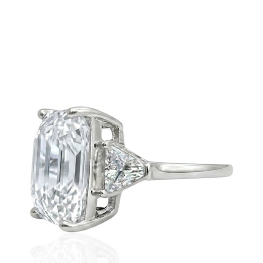 Sterling Silver Ring CZ 14x12 MM Stone RCZ2100