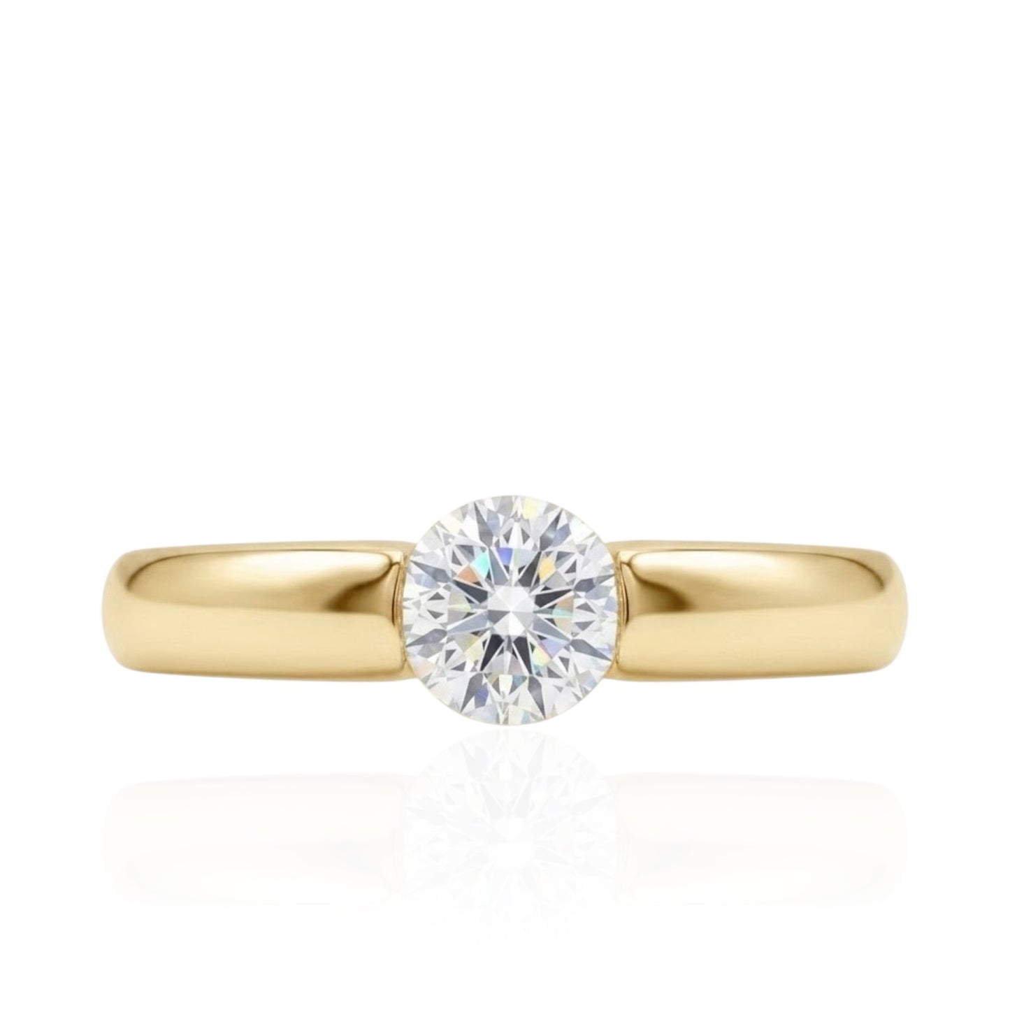 Sterling Silver Ring CZ Stone RCZ10005