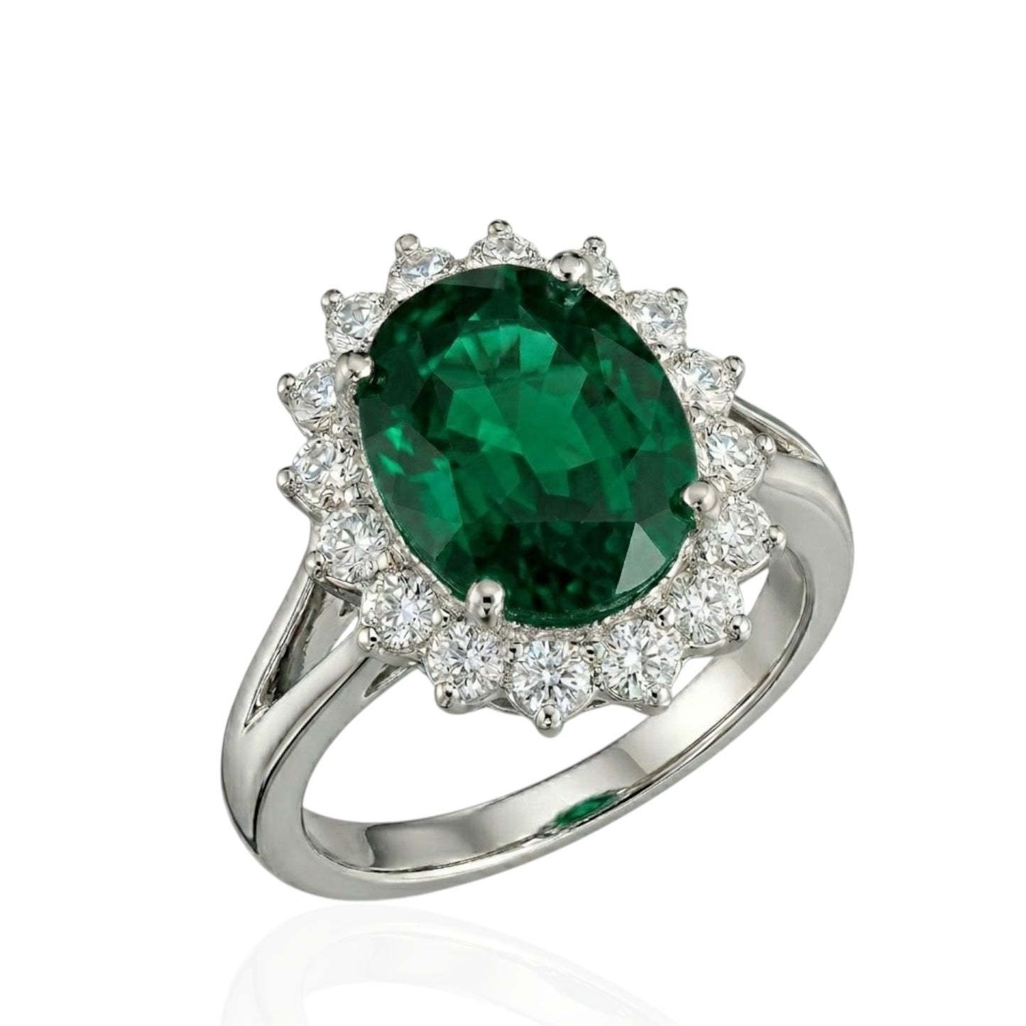 Sterling Silver Ring CZ Oval Stone RCZ164