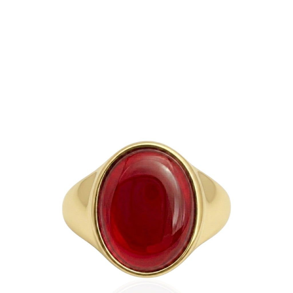 Sterling Silver Signet Ring With Stone SGN01