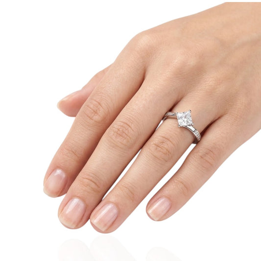 Sterling Silver Ring CZ Stone RCZ8103