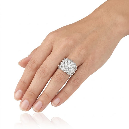 Sterling Silver Keeper Ring CZ Stone RCZ3384