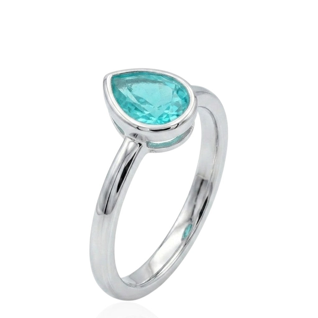 Sterling Silver Blue Topaz Ring RCZ3316