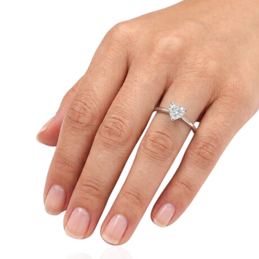 Sterling Silver Heart Ring CZ Stone RCZ6505